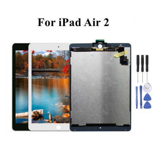 For iPad Air 2 Air2 A1567 A1566 LCD Touch Digitizer Assembly Replacement Spare Part + Tools