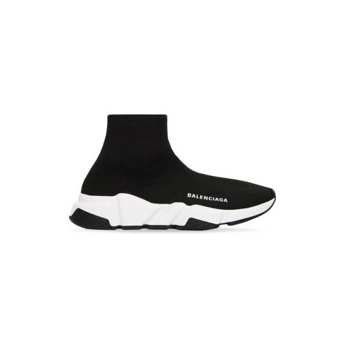 SPEED RECYCLED KNIT TRAINERS IN BLACK/WHITE