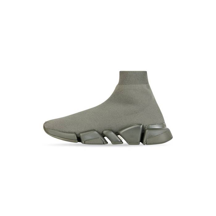 SPEED 2.0 MONOCOLOR RECYCLED KNIT TRAINERS IN KAKI