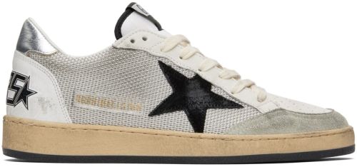 (Pre Order)GOLDEN GOOSE White & Gray Ball Star Sneakers