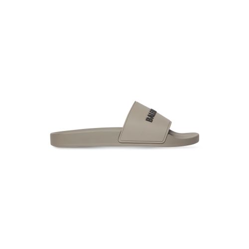 Balenciaga MEN'S POOL SLIDE SANDAL IN GREY