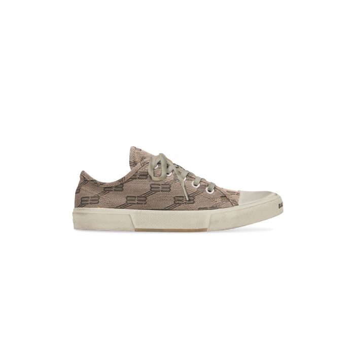 Balenciaga PARIS LOW TOP TRAINERS BB MONOGRAM IN BEIGE