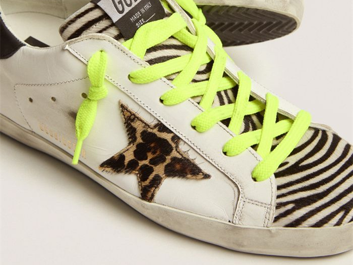 GOLDEN GOOSE Super-Star LTD sneakers with animal-print pony skin tongue and star