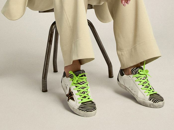 GOLDEN GOOSE Super-Star LTD sneakers with animal-print pony skin tongue and star
