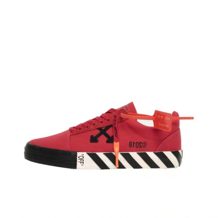 Off White vulc low red