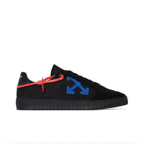 Off White  fashion sneakers low blue arrow