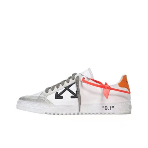 Off White suede loafers low white/orange