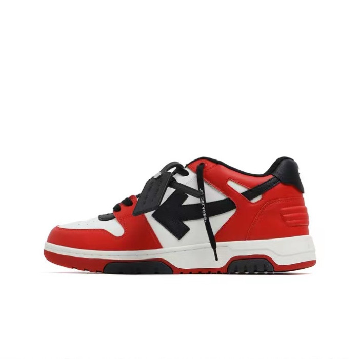 Off White out of office sneaker in white/red/black