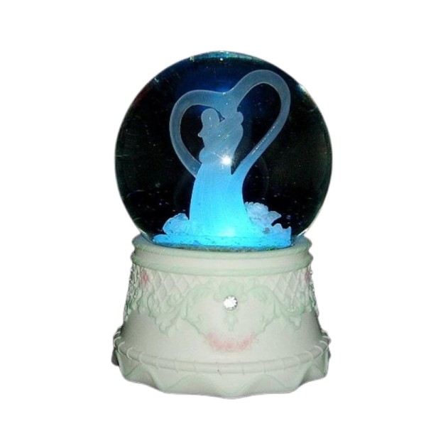 Custom Loving Couple Water Globe 100mm LED lit