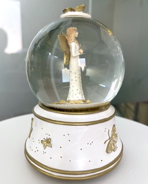 Custom Angel Water Globe 100mm with Musical Tune & LED lit