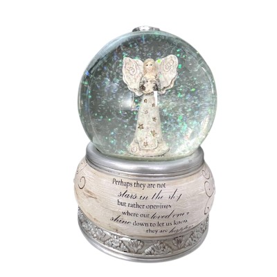 Custom Angel Water Globe 100mm with Musical Tune & LED lit