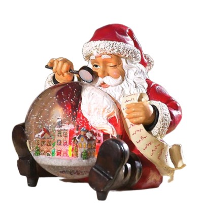 Custom Christmas Santa snow globe 80mm