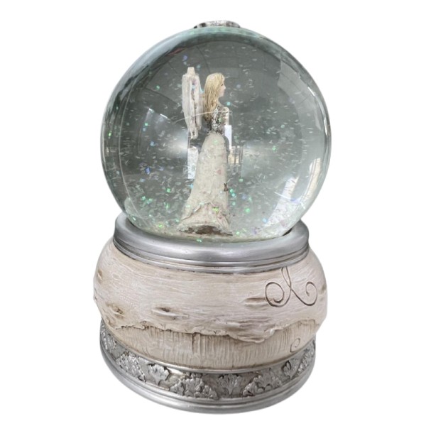 Custom Angel Water Globe 100mm with Musical Tune & LED lit