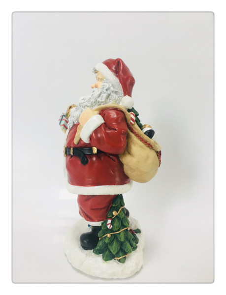 Open item for wholesale - Christmas Santa carrying gifts bag figurine 7.8 H