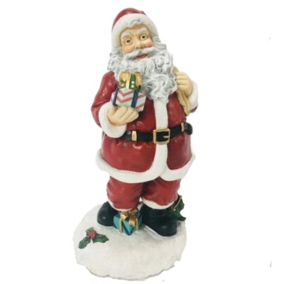 Open item for wholesale - Christmas Santa carrying gifts bag figurine 7.8 H