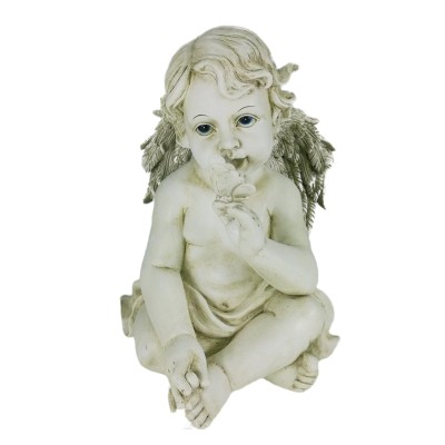 Custom Garden Cherub with Butterfly 14.5 H