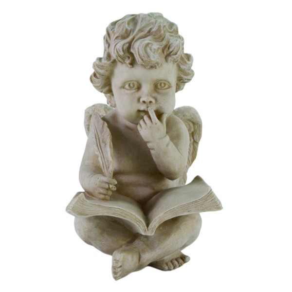 Custom Garden Cherub writing  12 H