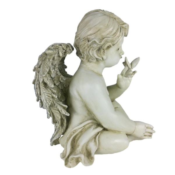 Custom Garden Cherub with Butterfly 14.5 H