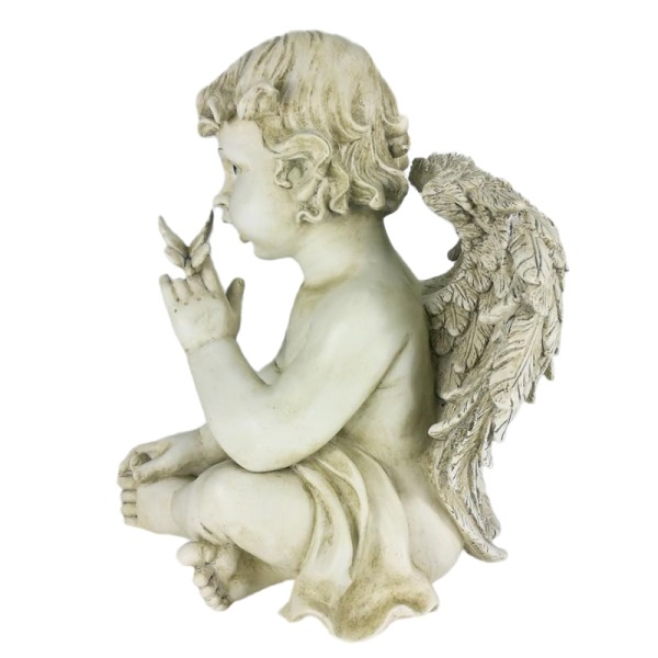 Custom Garden Cherub with Butterfly 14.5 H