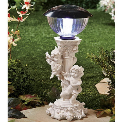 Custom Garden decorative Street light Cherub Solar light 12 H