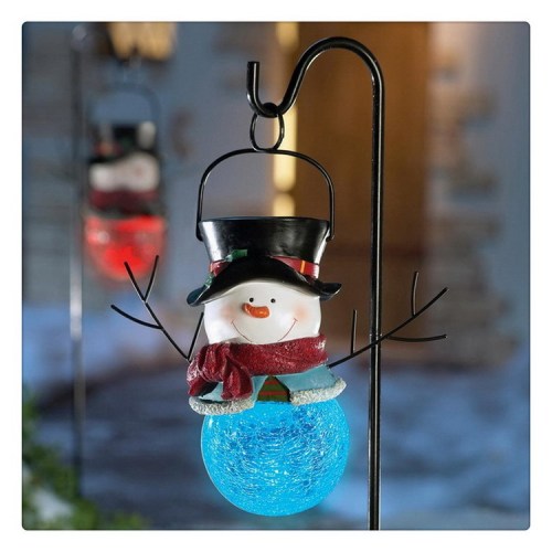 Custom Garden Way guiding Snowman Solar light 20 H