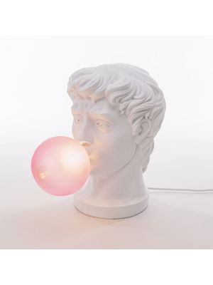 Custom David Statue blowing balloon light lamp - 14.20 H