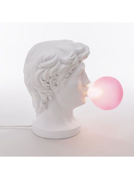Custom David Statue blowing balloon light lamp - 14.20 H