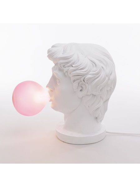 Custom David Statue blowing balloon light lamp - 14.20 H