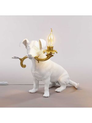 Custom Family Dog holding a lamp - 14.40 H