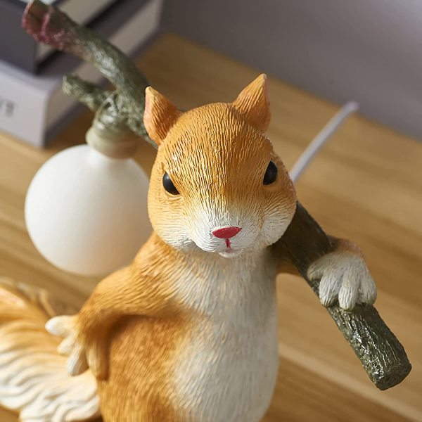 Custom Squirrel light lamp - 9.85 H