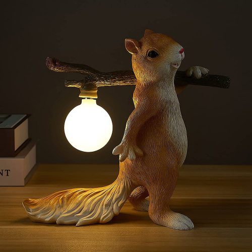 Custom Squirrel light lamp - 9.85 H