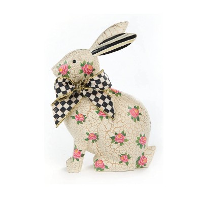 Custom Checkered Rabbit with crackle paint - 7 H