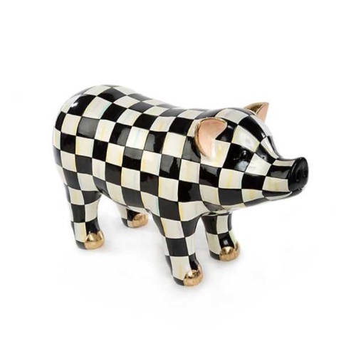 Custom Curtly Checkered Pig Figurine   - 10 H