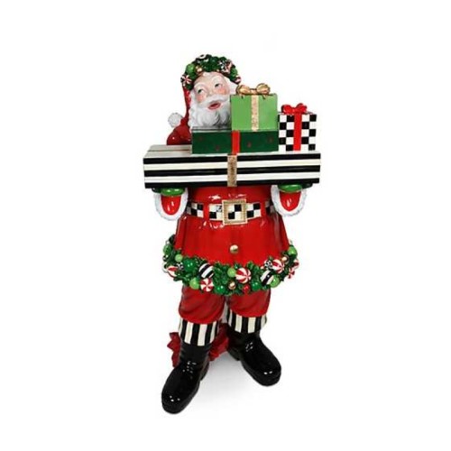 Custom Curtly Checkered Christmas Santa large Home decoration - 53.5 H