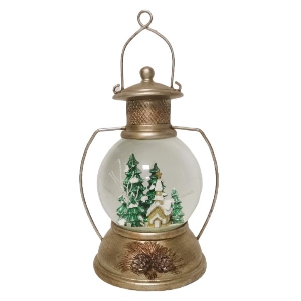 Custom Christmas LED lit  snow globe 100mm