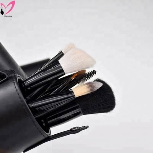 Custom Branding Black Professional Makeup Brush Set With Holder