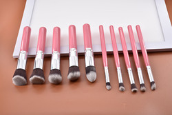 10 Pcs Foundation Blending Blush Eyeliner Face Powder Makeup Brushes Set