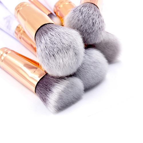 Professional 10 piece marble makeup brush set with box