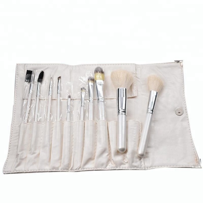 Mini Cosmetic Kit 10 Pieces Makeup Tool Compact Brushes set