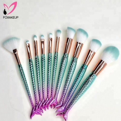 2018 Professional Mermaid Fish Tail Unicorn Makeup brushes Set