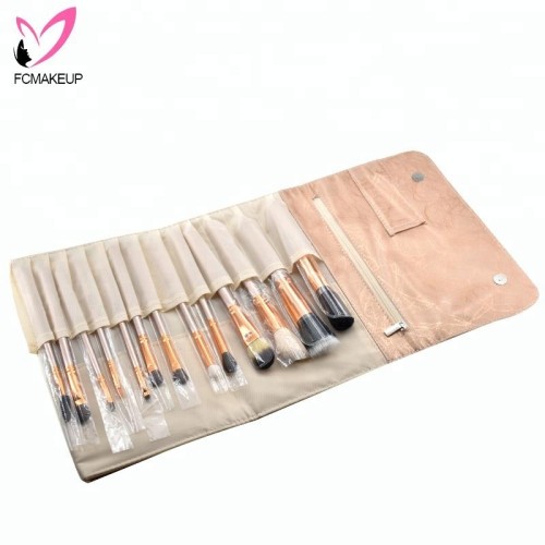 2018 New Private Label Make Up Brush 12 Pieces Bling Makeup Brush Fashion Rosa Gold Color