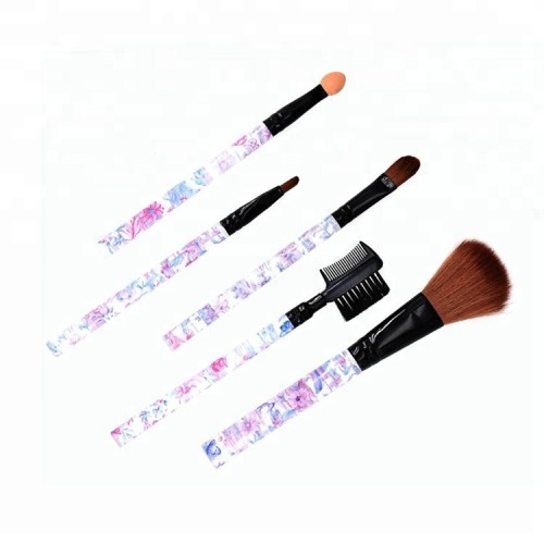 Fcmakeup 5Pcs Make Up Brushes Crystal Makeup Brush Set