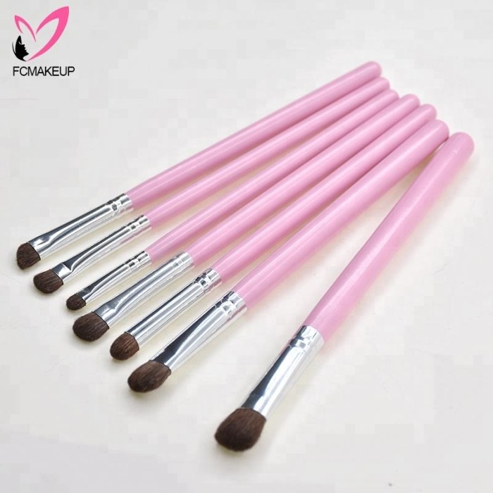 2018 New Arrival eye Shade Makeup Brush Essential 7 shapes Eyeshadow Cosmetic Brush Set