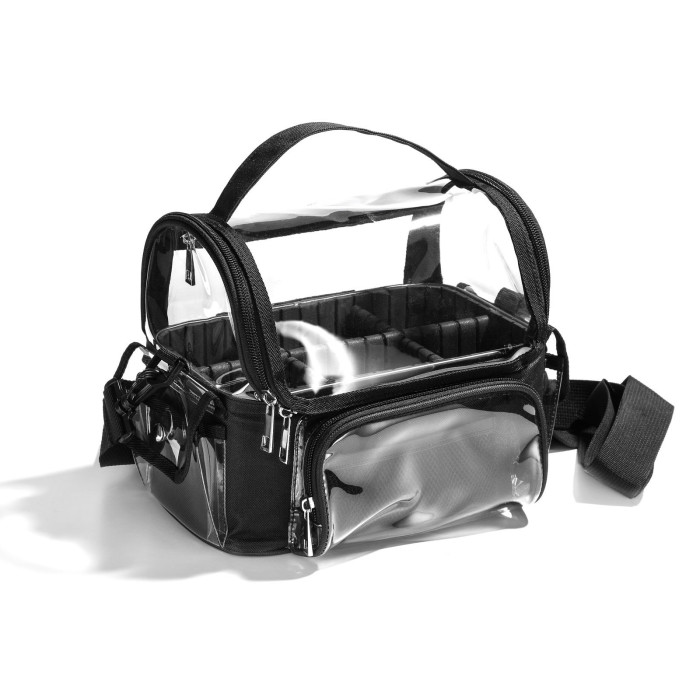 【Detachable inner bracket】PVCTravel Make-up artist Cosmetic Bag Large Capacity Wash Transparent Makeup Bag