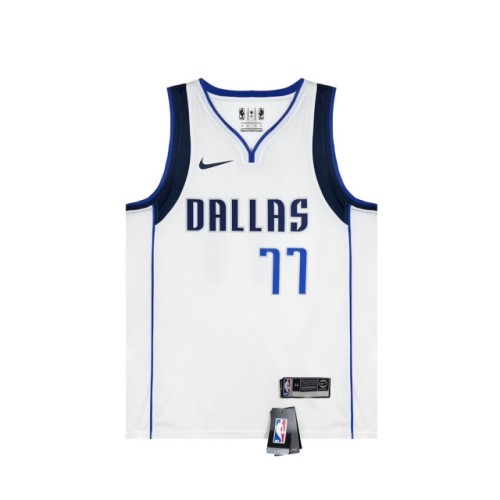 Dallas Mavericks  Dončić jersey white with blue number 77