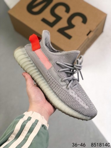 Grey & red 350V2 shoes