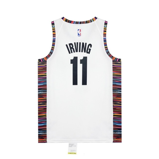 Brooklyn Nets Kyrie Irving multicolor stripe jersey