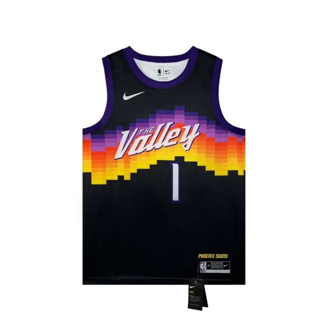 Phoenix Suns #1 Booker  hot pressing logo jersey