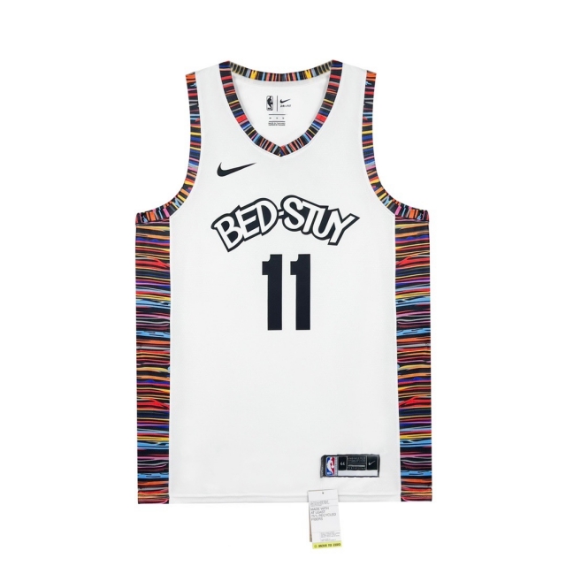 Brooklyn Nets Kyrie Irving multicolor stripe jersey