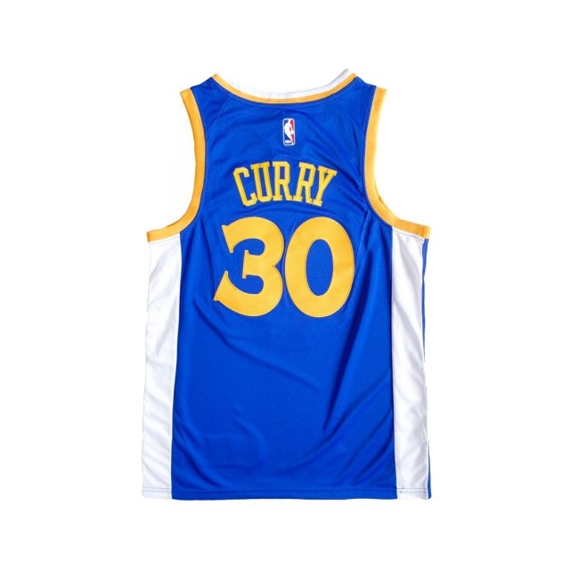 Golden State Warriors Stephen Curry embroidery logo jersey white blue